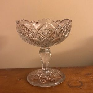 Antique Crystal Dish